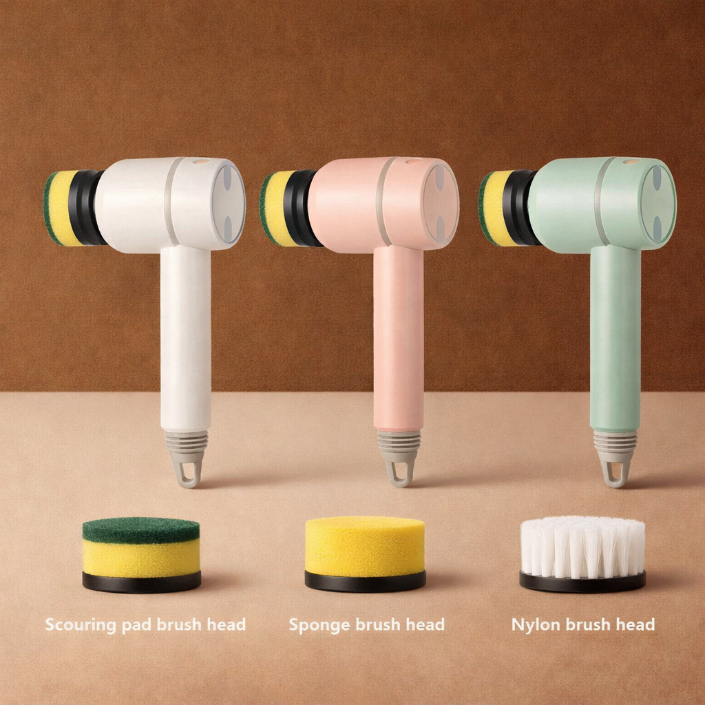 Electric Cleaning Brush - 3 Brush Heads Cleaner Multifunctional