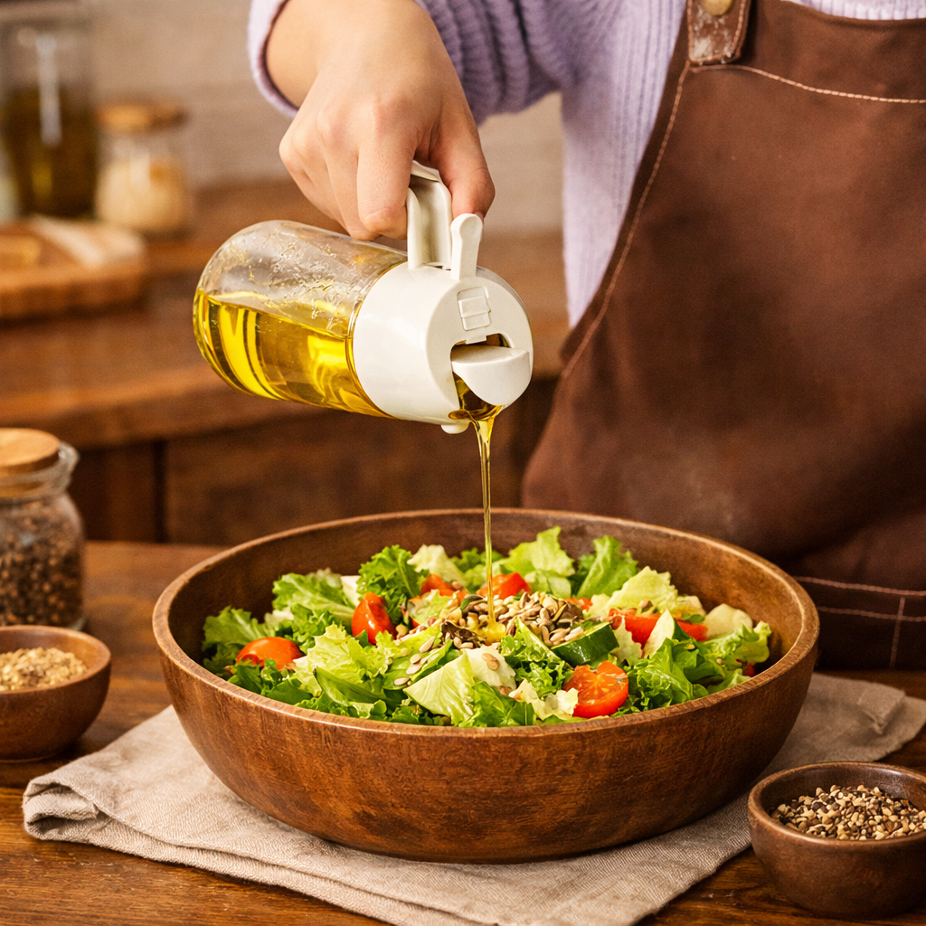 Leakproof Dual-Purpose Glass Oil Spray or Pour Bottle